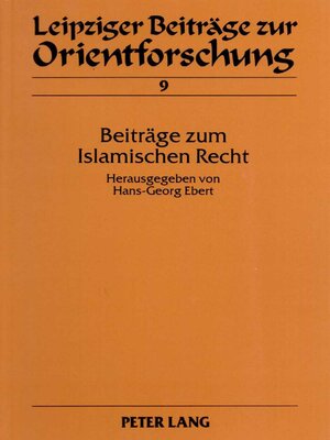 cover image of Beiträge zum Islamischen Recht